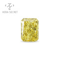 ForeverFlame fancy yellow 5ct 10*10mm vvs Radiant Cut diamond CVD CZ Moissanite diamond ring Couples